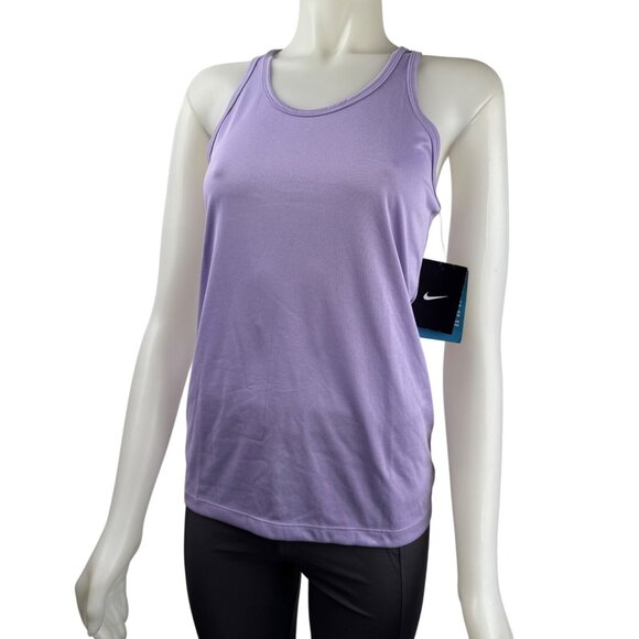Nike Dri-Fit Womens Purple Racerback Tank Top Regular Fit Size S Athletic Wear - Picture 1 of 4